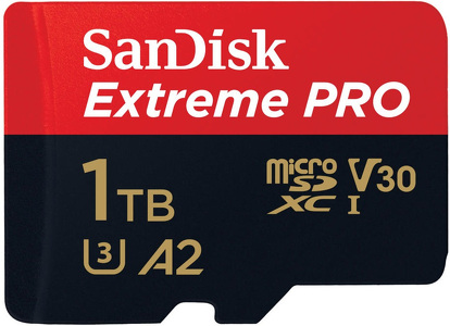Miniatura produktu: Karta SanDisk Extreme PRO microSDXC 1TB 200/140 MB/s A2 C10 V30 UHS-I U3 (SDSQXCD-1T00-GN6MA)