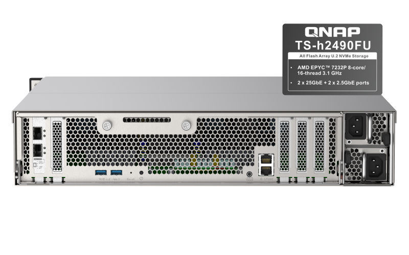 QNAP TS-h2490FU-7302P-256G 24-bay 256GB AMD Epyc 7302P