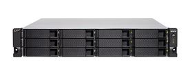 Miniatura zdjęcia: Serwer plików QNAP TS-h1283XU-RP-E2236-128G 12-bay, 2U, Intel Xeon E E-2136/E-2236 6-core, 128 GB UDIMM DDR4, 2x10GbE SFP+, 4x1GbE, 4xPCIe, 6xUSB 3.2 Gen 2, 2x500W