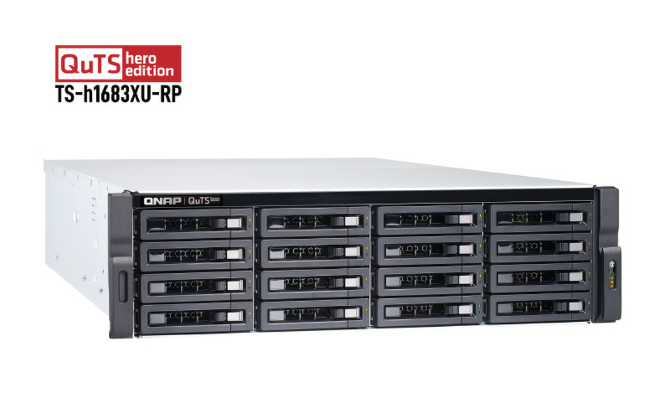 Zdjęcie produktu: Serwer plików QNAP TS-h1683XU-RP-E2136-128G 16-bay, 3U, Intel Xeon E E-2136 6-core, 128 GB UDIMM DDR4, 2x10GbE SFP+, 4x1GbE, 4xPCIe, 6xUSB 3.2 Gen 2, 2x500W Zdjęcie produktu: Serwer plików QNAP TS-h1683XU-RP-E2136-128G 16-bay, 3U, Intel Xeon E E-2136 6-core, 128 GB UDIMM DDR4, 2x10GbE SFP+, 4x1GbE, 4xPCIe, 6xUSB 3.2 Gen 2, 2x500W