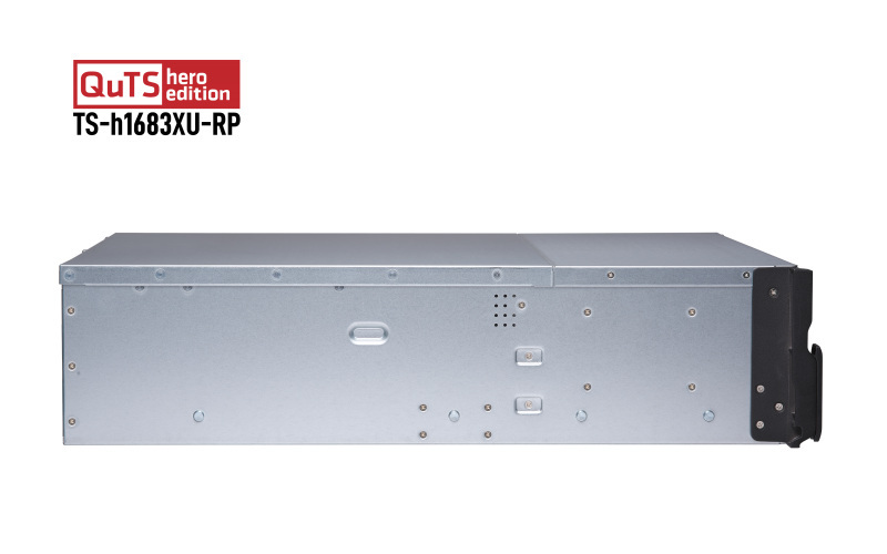 Serwer plików QNAP TS-h1683XU-RP-E2136-128G 16-bay, 3U, Intel Xeon E E-2136 6-core, 128 GB UDIMM DDR4, 2x10GbE SFP+, 4x1GbE, 4xPCIe, 6xUSB 3.2 Gen 2, 2x500W Serwer plików QNAP TS-h1683XU-RP-E2136-128G 16-bay, 3U, Intel Xeon E E-2136 6-core, 128 GB UDIMM DDR4, 2x10GbE SFP+, 4x1GbE, 4xPCIe, 6xUSB 3.2 Gen 2, 2x500W