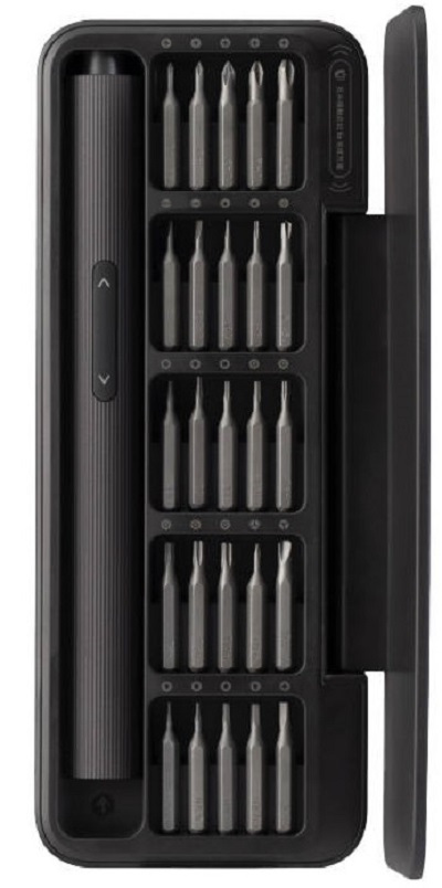 Elektryczny wkrętak precyzyjny HOTO + zestaw 25 bitów (QWLSD010)