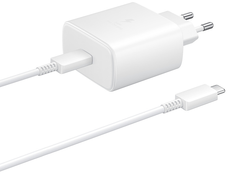 Zdjęcie produktu: Samsung ładowarka sieciowa Super Fast Charge 3.0 Power Delivery USB Typ C 25W 3A biała + przewód USB TYP-C 1m (EP-TA845XWEGWW)