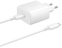 Miniatura zdjęcia: Samsung ładowarka sieciowa Super Fast Charge 3.0 Power Delivery USB Typ C 25W 3A biała + przewód USB TYP-C 1m (EP-TA845XWEGWW)