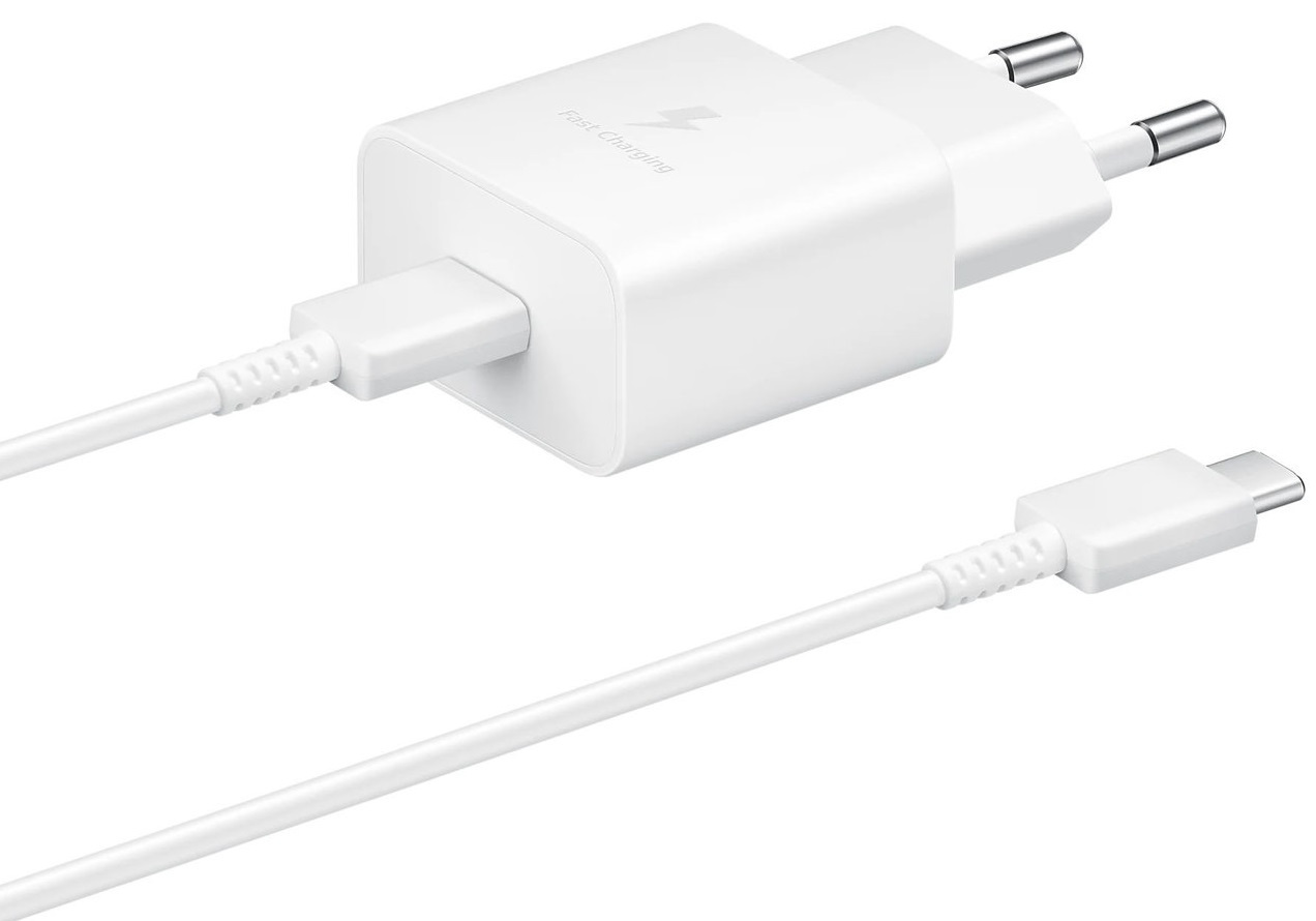 Samsung ładowarka sieciowa Fast Charge, Power Delivery, PPS, AFC, USB Typ C 15W 2A biała + przewód USB TYP-C 1m biały (EP-T1510XWEGEU) Samsung ładowarka sieciowa Fast Charge, Power Delivery, PPS, AFC, USB Typ C 15W 2A biała + przewód USB TYP-C 1m biały (EP-T1510XWEGEU)