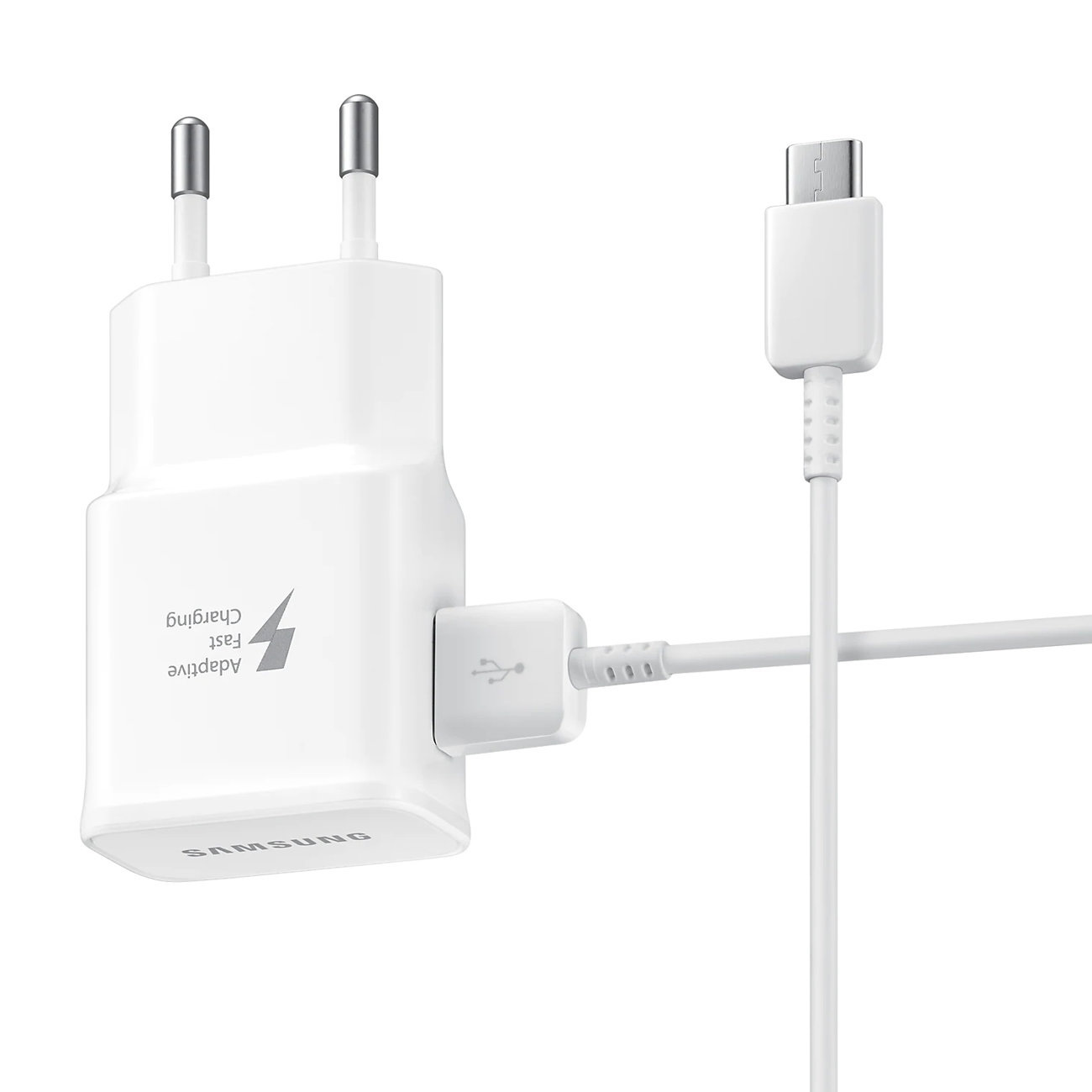 Samsung ładowarka sieciowa Super Fast Charge, AFC, USB-A 15W 2A biała + przewód USB TYP-C 1m (EP-TA20EWECGWW)
