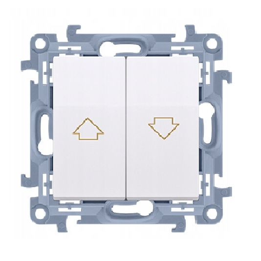 Łącznik roletowy (moduł) 10A, 250V, zaciski śrubowe, biały