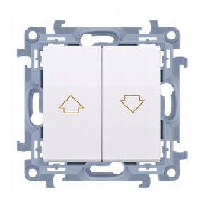 Miniatura produktu: Łącznik roletowy (moduł) 10A, 250V, zaciski śrubowe, biały