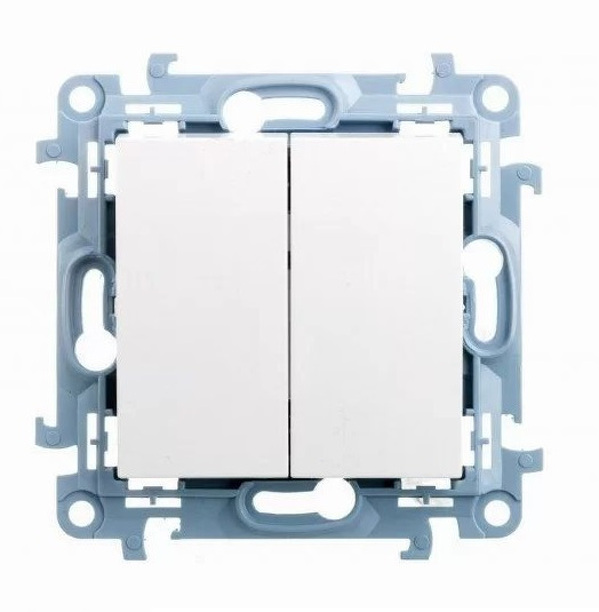 Zdjęcie produktu: Łącznik świecznikowy (moduł) 10AX, 250V, zaciski śrubowe, biały Zdjęcie produktu: Łącznik świecznikowy (moduł) 10AX, 250V, zaciski śrubowe, biały