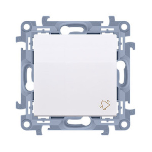 Miniatura produktu: Przycisk "dzwonek" (moduł) 10AX, 250V, zaciski śrubowe, biały