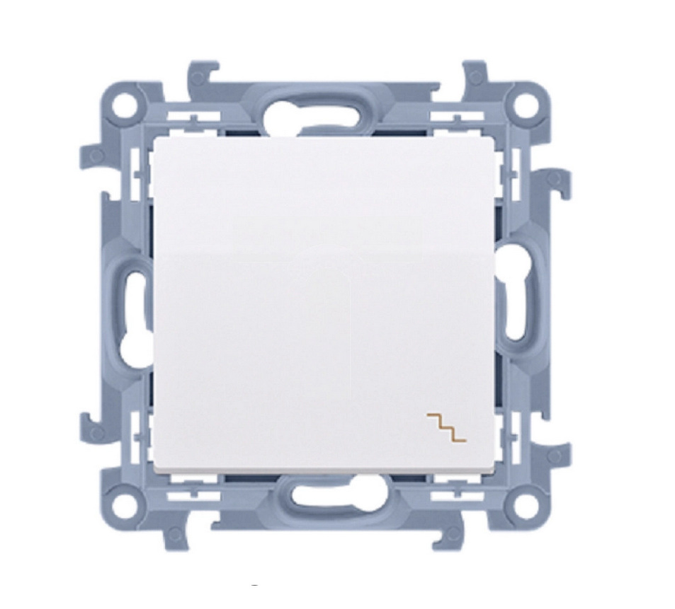 Łącznik schodowy (moduł) 10AX, 250V, zaciski śrubowe, biały Łącznik schodowy (moduł) 10AX, 250V, zaciski śrubowe, biały
