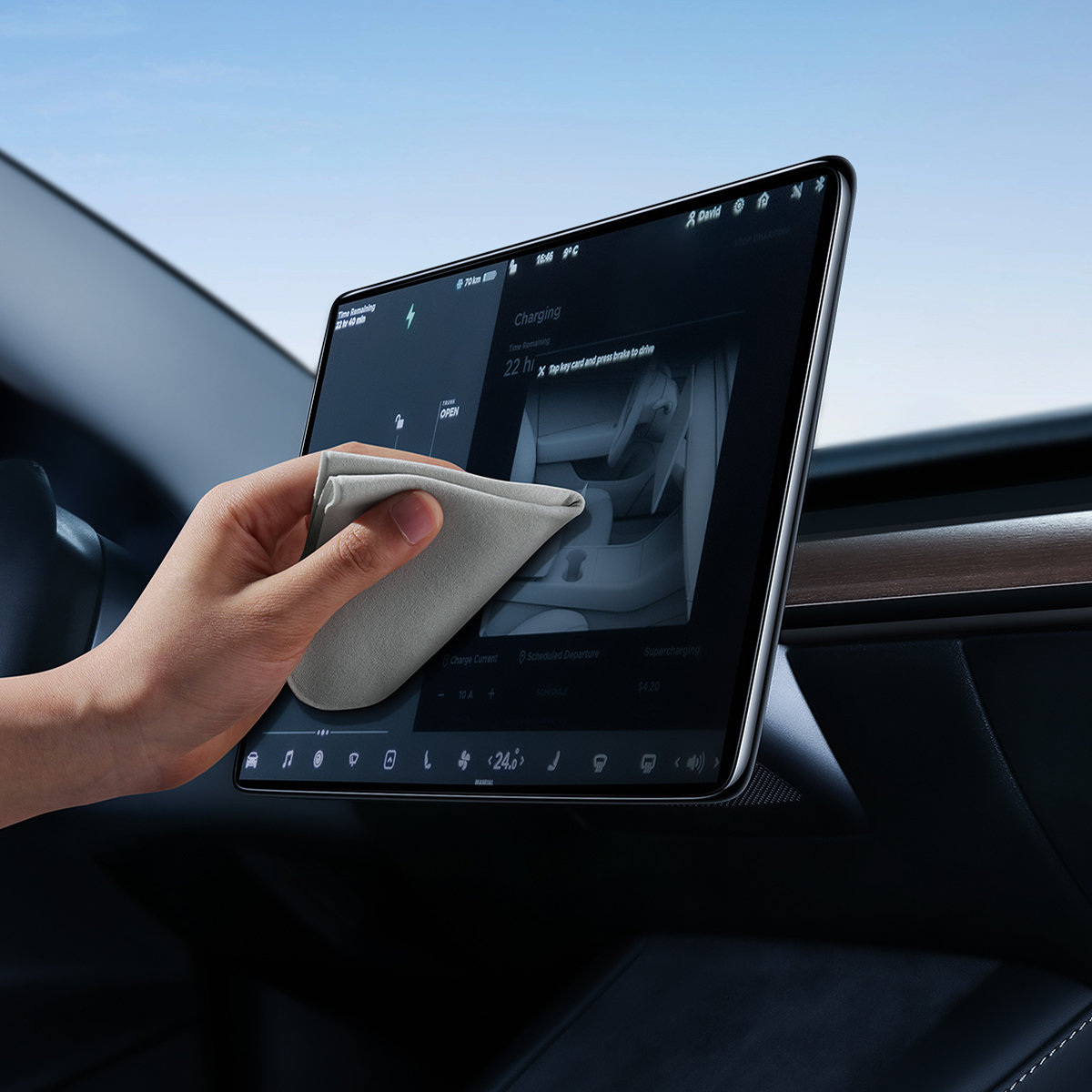 Baseus Auto-care ściereczki do czyszczenia ekranu 2szt szary i brązowy (CRYH010019)