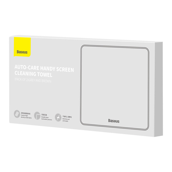 Zdjęcie produktu: Baseus Auto-care ściereczki do czyszczenia ekranu 2szt szary i brązowy (CRYH010019)