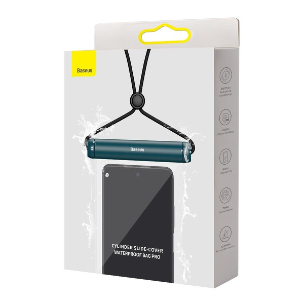 Zdjęcie produktu: Pokrowiec wodoodporny etui na telefon Baseus Slide-cover (max 7,2") na basen nad wodę IPX8 - niebieski (FMYT000003)