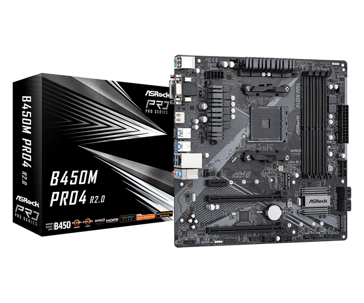 Zdjęcie produktu: Płyta główna ASRock B450M PRO4 2.0 AM4