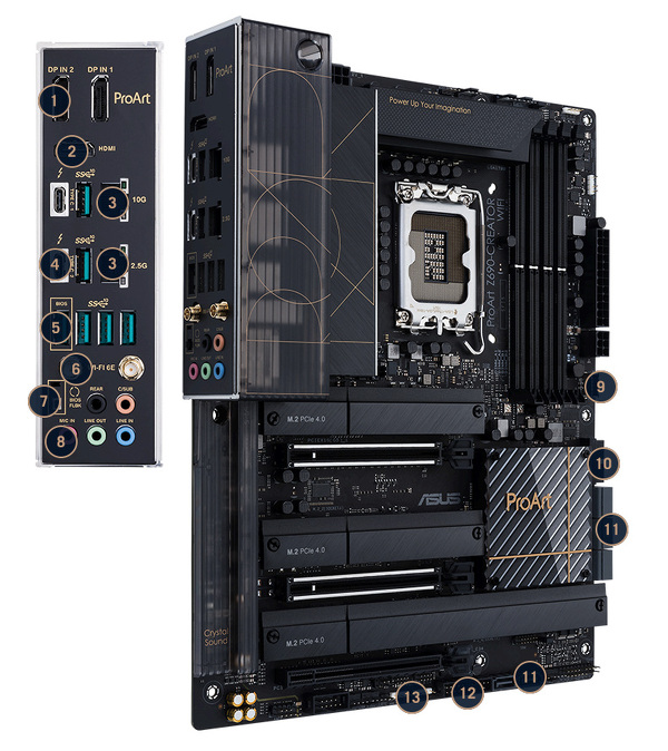 Zdjęcie produktu: Płyta główna ASUS ProArt Z690-CREATOR WIFI DDR5 LGA1700 Zdjęcie produktu: Płyta główna ASUS ProArt Z690-CREATOR WIFI DDR5 LGA1700