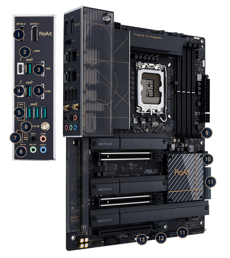 Płyta główna ASUS ProArt Z690-CREATOR WIFI DDR5 LGA1700 Płyta główna ASUS ProArt Z690-CREATOR WIFI DDR5 LGA1700