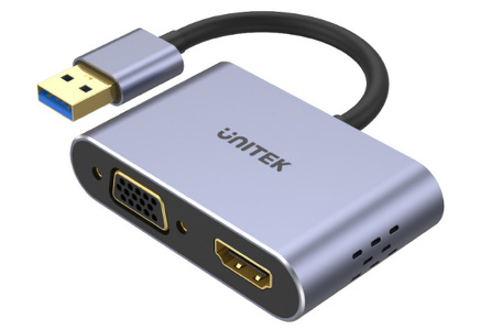 Miniatura produktu: Adapter USB 3.0 na HDMI i VGA, FullHD 60Hz Unitek (V1304A)