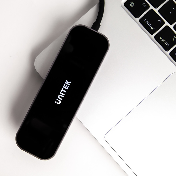 Zdjęcie produktu: HUB USB TYP-C 3.1 RJ-45 3xUSB-A HDMI 4K PD100W Unitek (D1084A)