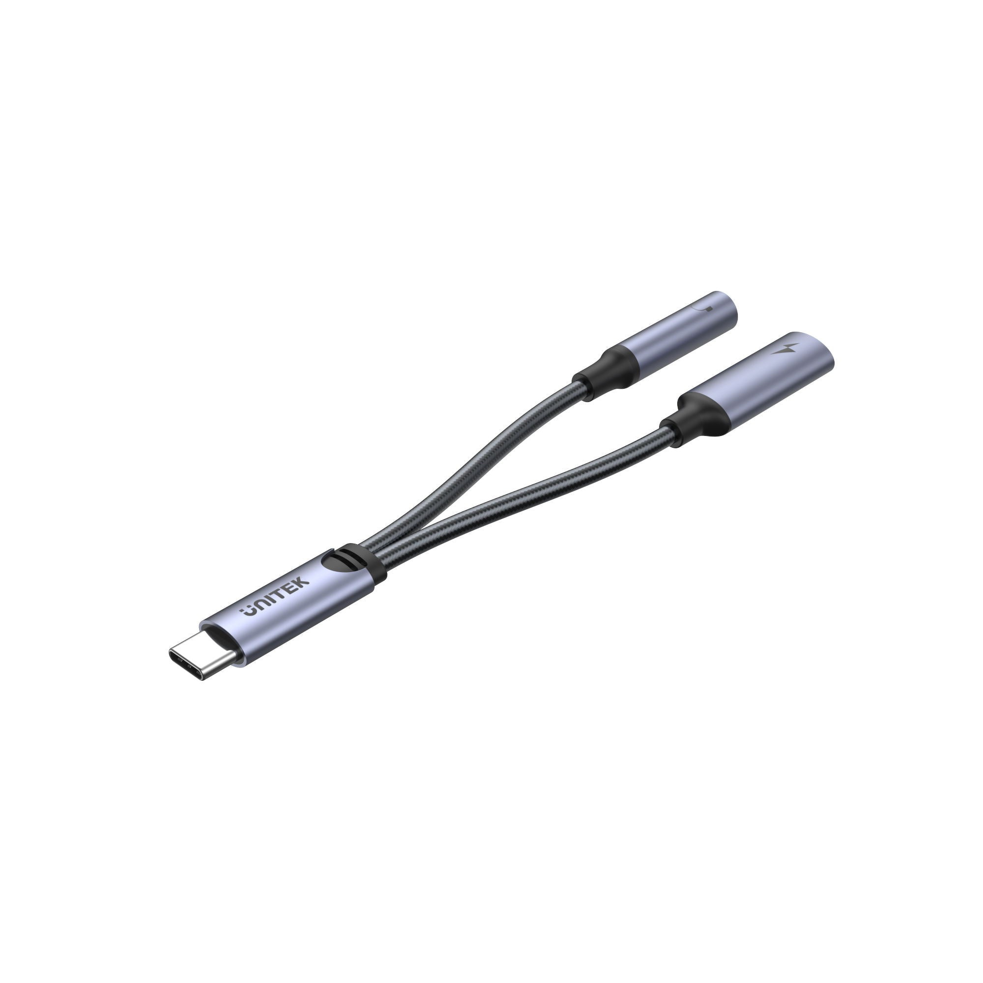 Adapter USB TYP-C na mini jack 3,5mm i USB-C 60W Unitek (M205A)