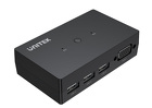 Miniatura zdjęcia: Unitek switch / przełącznik KVM 2-in 1-out, 2xVGA, 3xUSB-A (U-8709ABK)