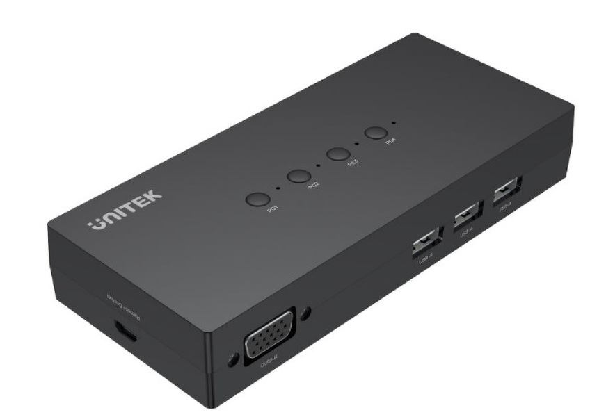 Zdjęcie produktu: Unitek switch / przełącznik KVM 4-in 1-out, 4x VGA, 3xUSB-A (U-8710ABK) Zdjęcie produktu: Unitek switch / przełącznik KVM 4-in 1-out, 4x VGA, 3xUSB-A (U-8710ABK)