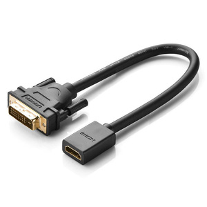 Miniatura produktu: Adapter DVI do HDMI UGREEN 20118, 15cm - czarny (20118)