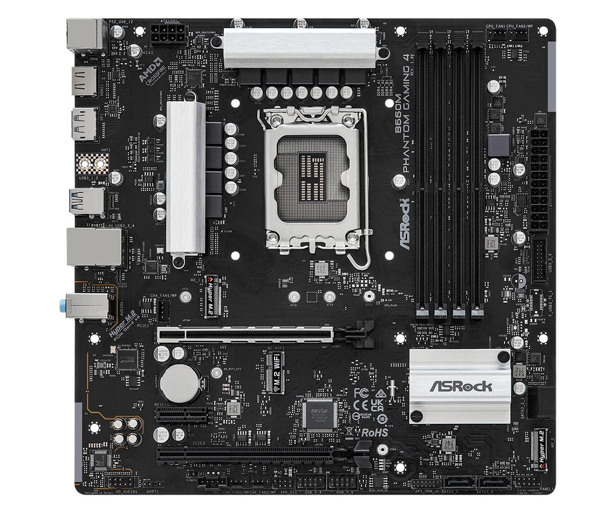 Płyta główna ASRock B660M PHANTOM GAMING 4 DDR4 LGA1700 Płyta główna ASRock B660M PHANTOM GAMING 4 DDR4 LGA1700