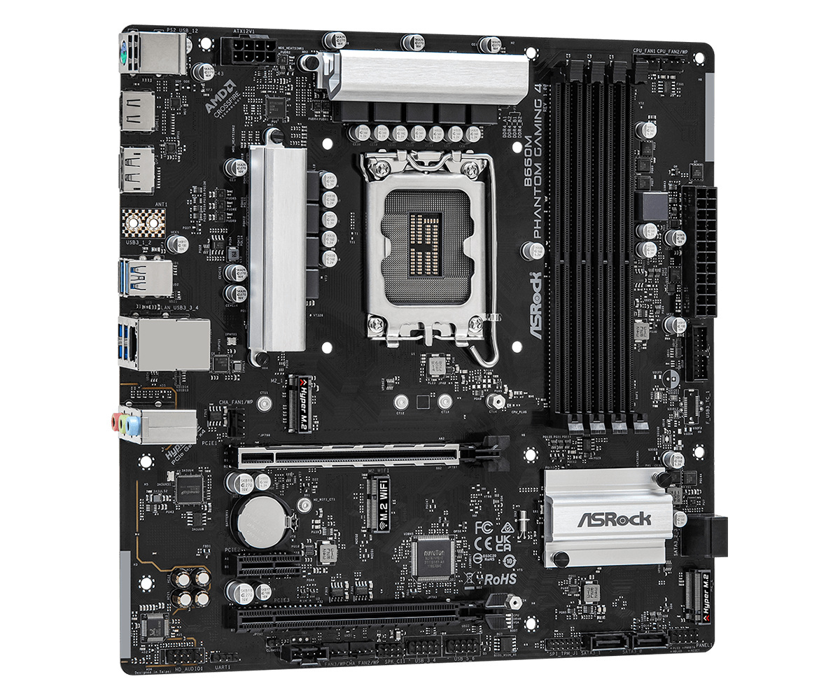 Płyta główna ASRock B660M PHANTOM GAMING 4 DDR4 LGA1700 Płyta główna ASRock B660M PHANTOM GAMING 4 DDR4 LGA1700