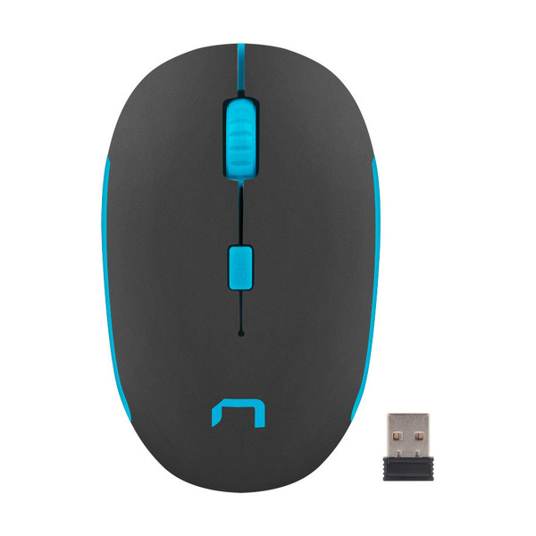 Zdjęcie produktu: Mysz bezprzewodowa Natec Martin 1600DPI czarno-niebieska Zdjęcie produktu: Mysz bezprzewodowa Natec Martin 1600DPI czarno-niebieska