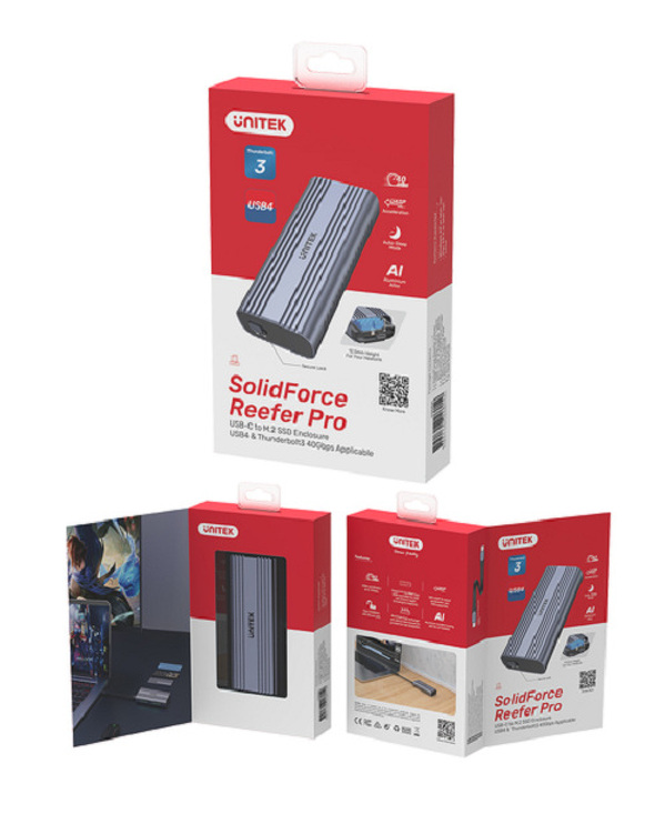 Zdjęcie produktu: Obudowa zewnętrzna na dysk SSD M.2 (PCIe/NVMe) Unitek 40Gbps USB4 i Thunderbolt 3/4 (S1226A) Zdjęcie produktu: Obudowa zewnętrzna na dysk SSD M.2 (PCIe/NVMe) Unitek 40Gbps USB4 i Thunderbolt 3/4 (S1226A)