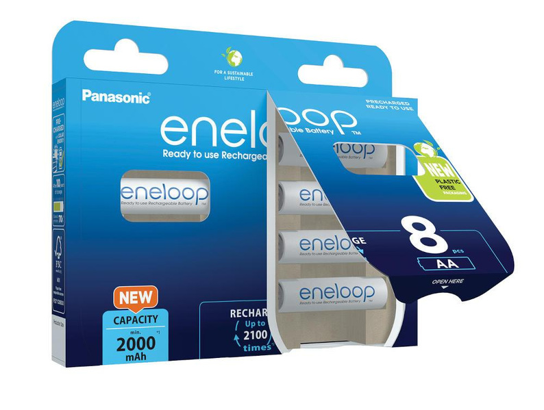 Zdjęcie produktu: Panasonic Eneloop R6/AA 2000mAh - opak. 8 akumulatorków - eco blister (BK-3MCDE/8BE) Zdjęcie produktu: Panasonic Eneloop R6/AA 2000mAh - opak. 8 akumulatorków - eco blister (BK-3MCDE/8BE)
