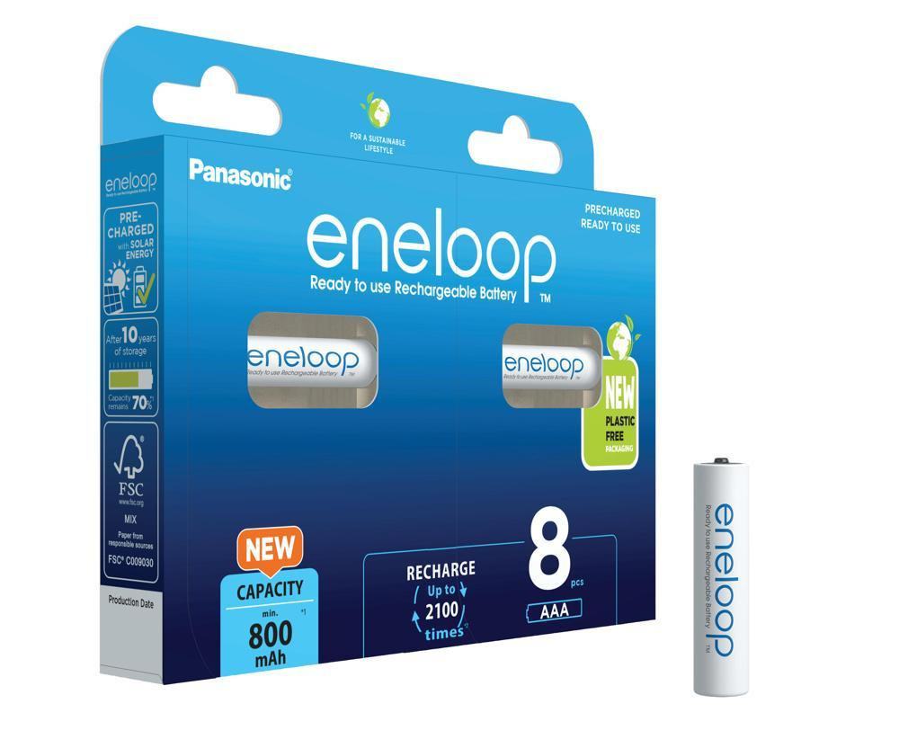 Panasonic Eneloop R3/AAA 800mAh - opak. 8 akumulatorków - eco blister (BK-4MCDE/8BE)