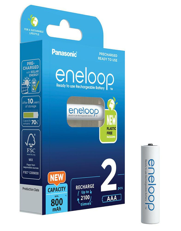 Zdjęcie produktu: Panasonic Eneloop R3/AAA 800mAh - opak. 2 akumulatorków - eco blister (BK-4MCDE/2BE)