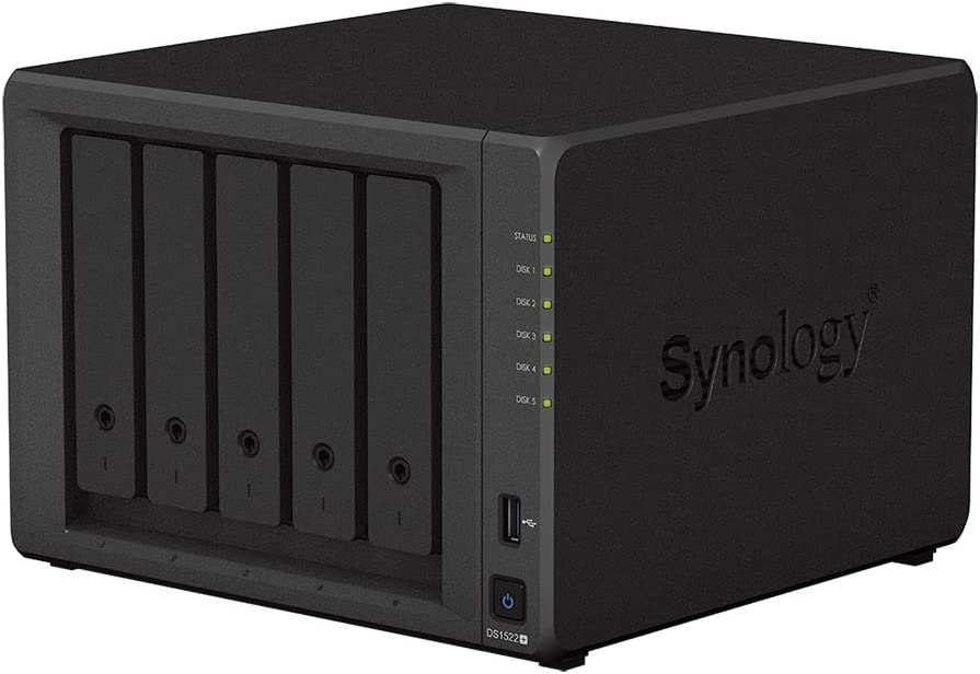 Synology DS1522+ 5-bay AMD Ryzen R1600 8GB 2xM.2 4xGbE