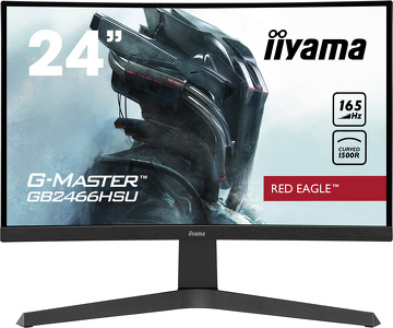 Miniatura produktu: iiyama G-Master GB2466HSU-B1 Red Eagle 24" Curved FHD VA 165Hz 1ms FreeSync - z gwarancją iiyama 3 lata - zero martwych pikseli 30 dni