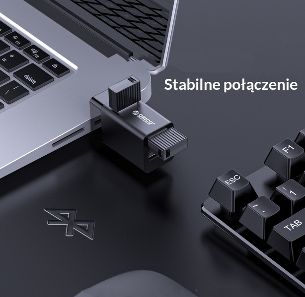 Zdjęcie produktu: Hub mini 3x USB 3.0 ORICO USB-A - czarny (MINI-U32-BK-BP)