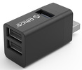 Miniatura zdjęcia: Hub mini 3x USB 3.0 ORICO USB-A - czarny (MINI-U32-BK-BP)