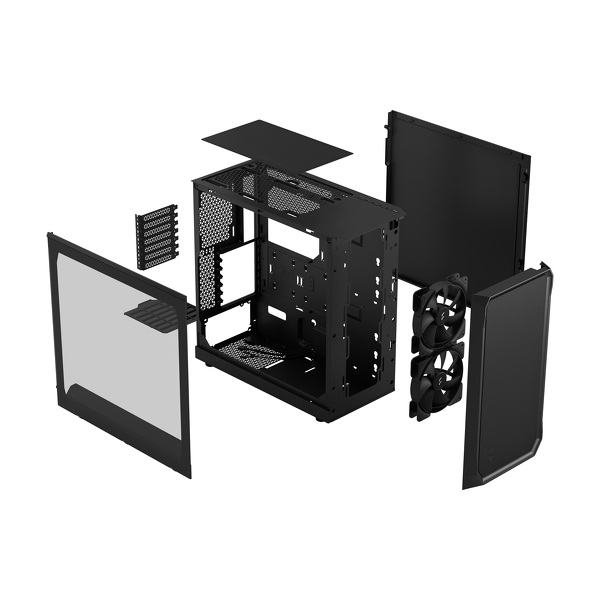 Zdjęcie produktu: Obudowa do komputera Fractal Design Focus 2 Black TG Clear Tint, czarna z oknem Zdjęcie produktu: Obudowa do komputera Fractal Design Focus 2 Black TG Clear Tint, czarna z oknem