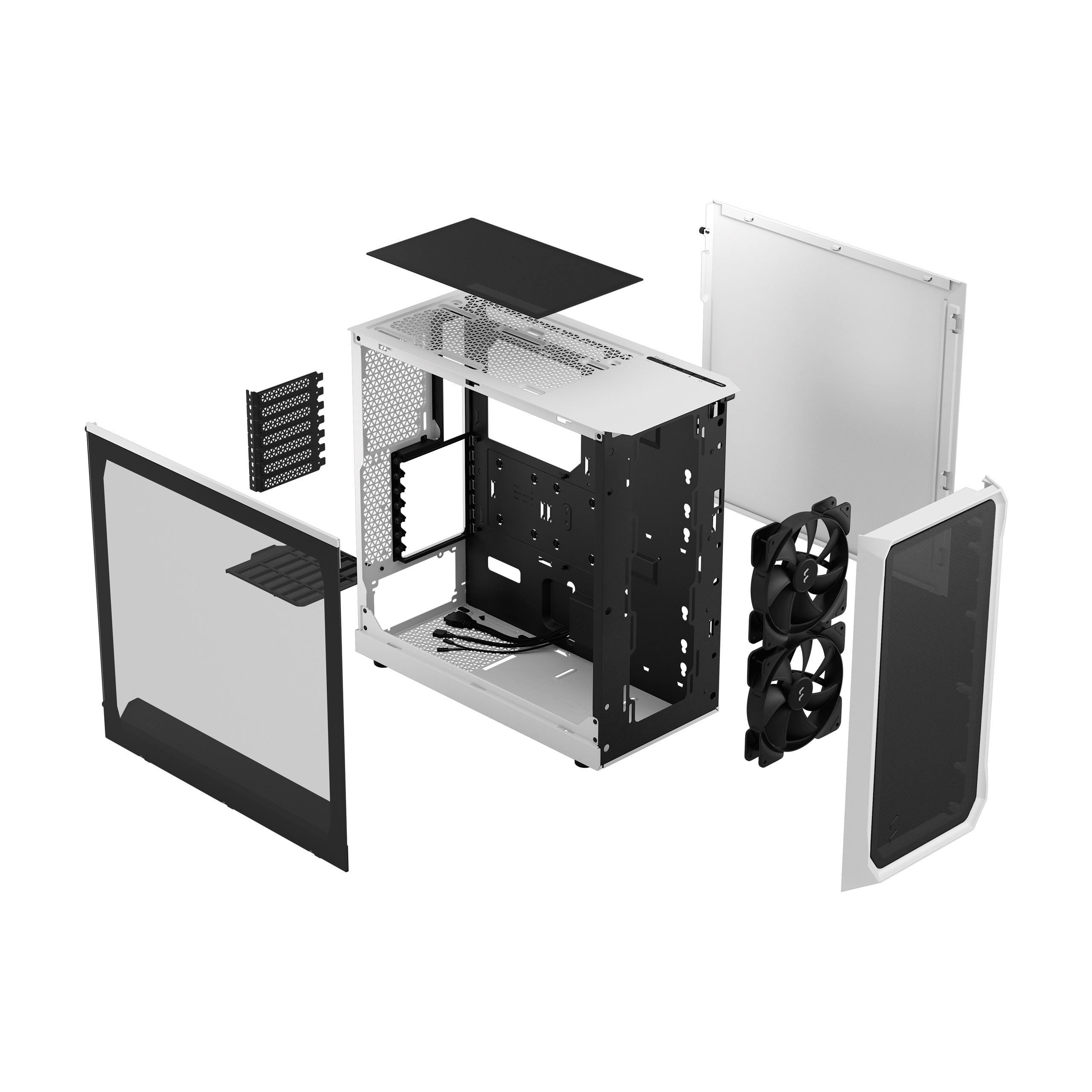 Obudowa do komputera Fractal Design Focus 2 White TG Clear Tint, biała z oknem