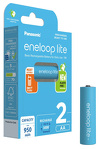 Miniatura zdjęcia: Panasonic Eneloop Lite R03/AA 950mAh - opak. 2 akumulatorków - eco blister (BK-3LCCE/2BE)