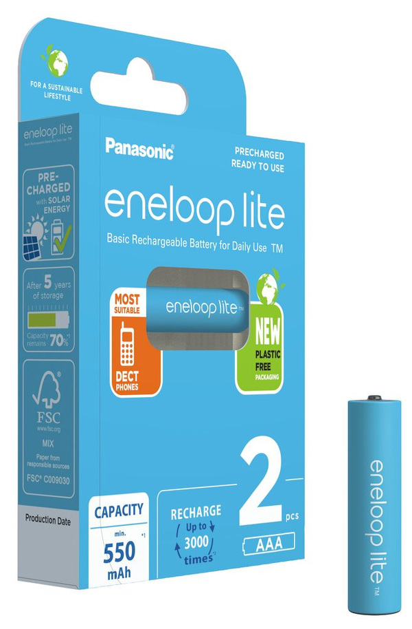 Zdjęcie produktu: Eneloop Lite AAA 550mAh 2 szt. BK-4LCCE/2BE