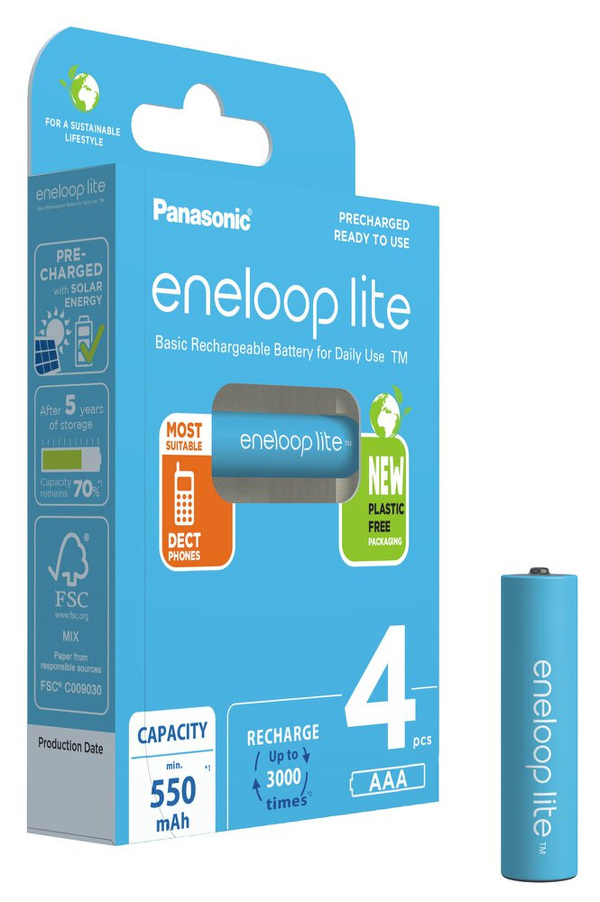 Zdjęcie produktu: Eneloop Lite AAA 550mAh 4 szt. BK-4LCCE/4BE