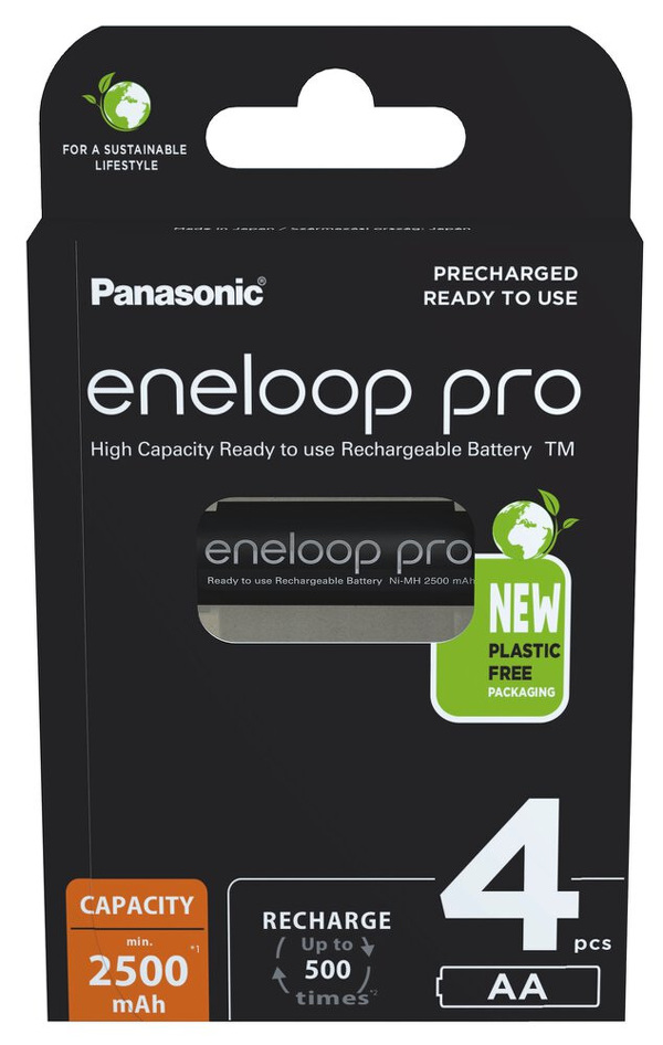 Zdjęcie produktu: Panasonic Eneloop R6/AA 2500mAh - opak. 4 akumulatorków - eco blister (BK-3HCDE/4BE) Zdjęcie produktu: Panasonic Eneloop R6/AA 2500mAh - opak. 4 akumulatorków - eco blister (BK-3HCDE/4BE)