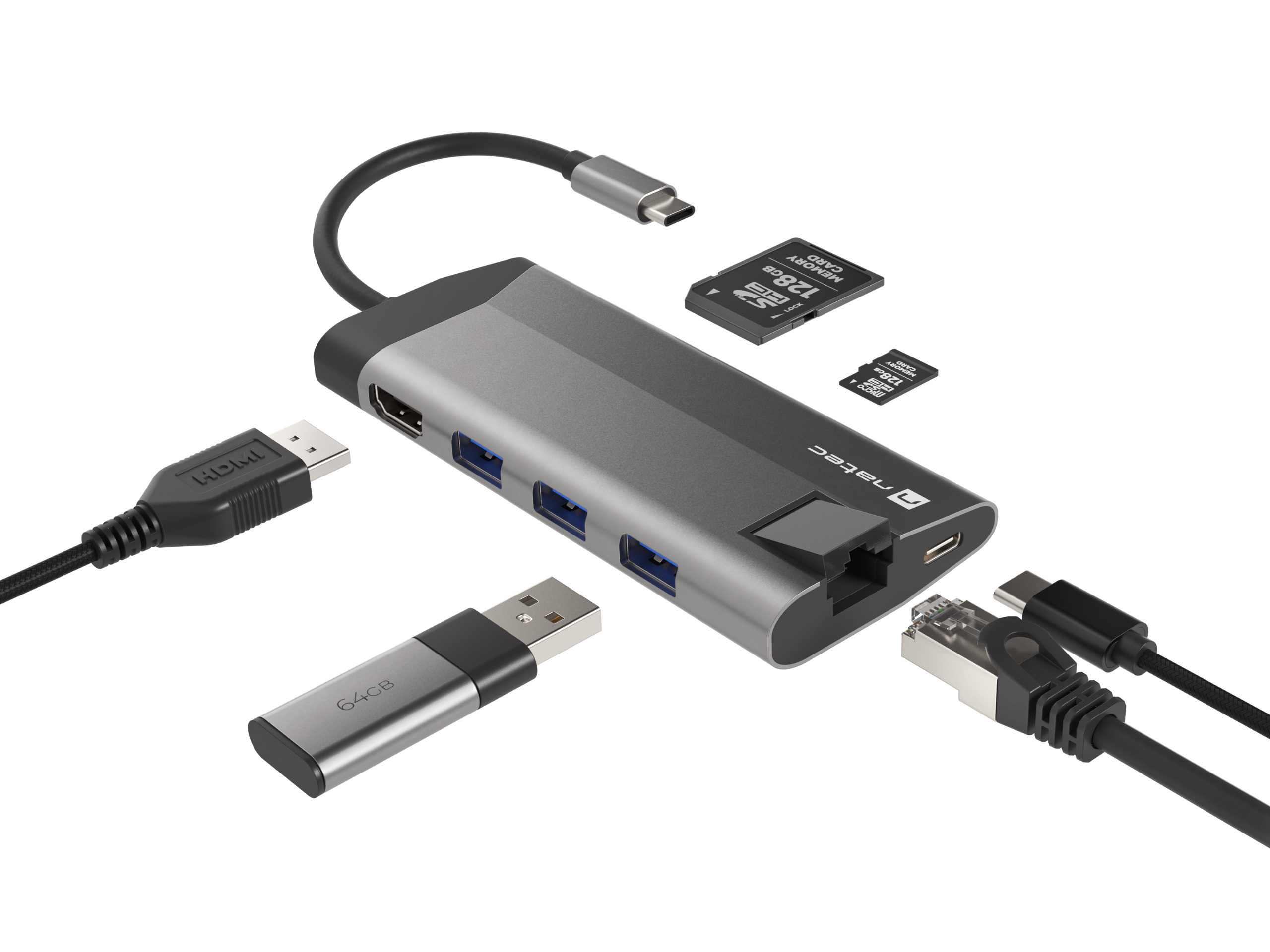 Natec Fowler plus multiport USB-C NMP-16