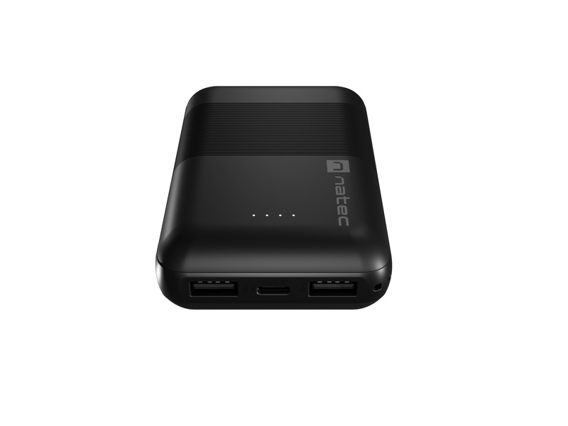 Zdjęcie produktu: Powerbank Natec Trevi Compact, 10000mAh, 2x USB + 1x USB TYP-C czarny