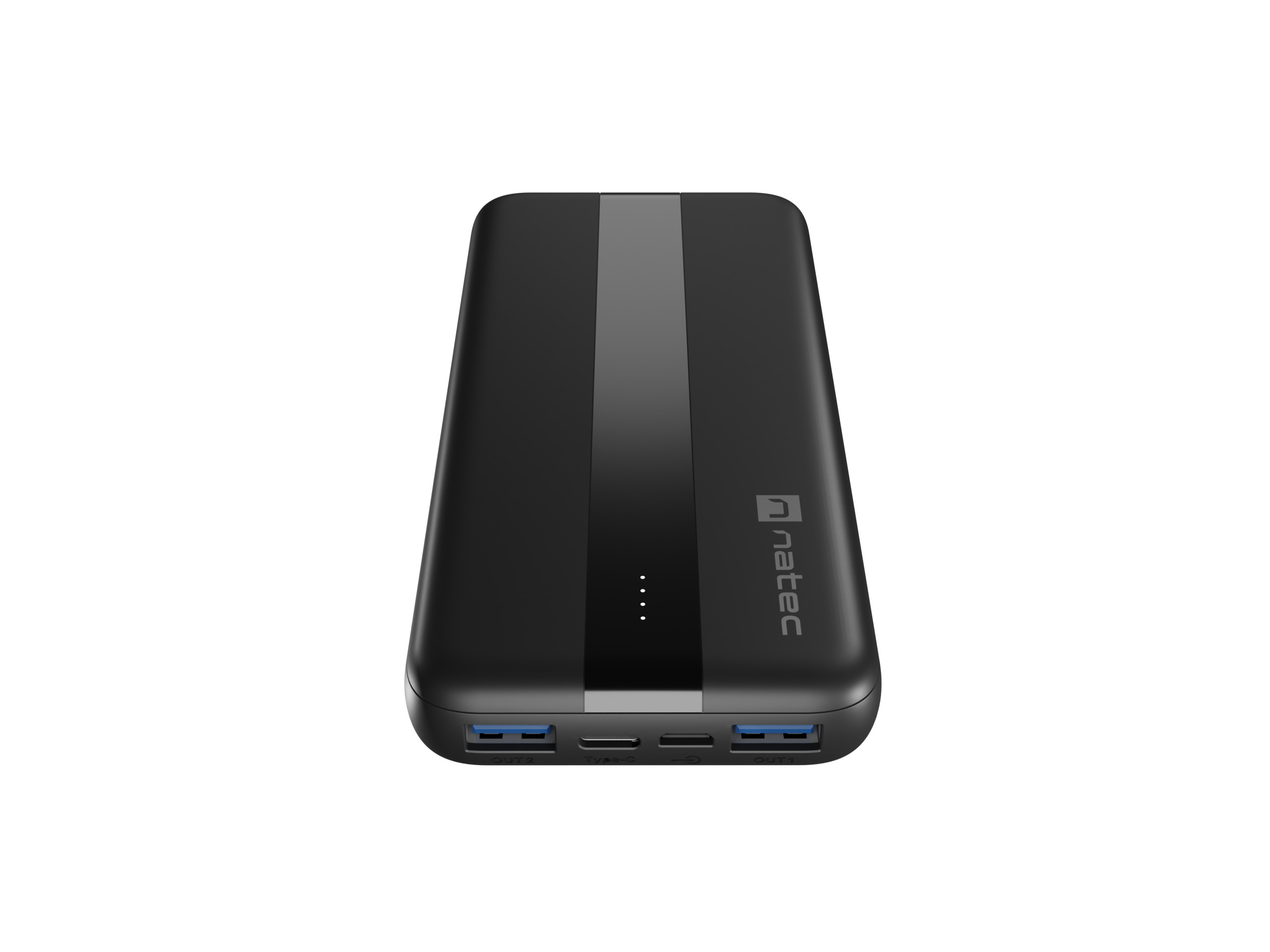Powerbank Natec Trevi SLim Q, 10000mAh, 2x USB QC3.0 + 1x PD czarny