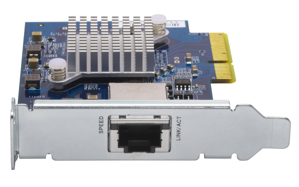 Zdjęcie produktu: Qnap QXG-10G1TB 1 x 10Gbase-T 10GbE network expansion card, PCIe Gen3 x4, Low-profile bracket pre-loaded, Low-profile flat and Full-height bracksts are bundled Zdjęcie produktu: Qnap QXG-10G1TB 1 x 10Gbase-T 10GbE network expansion card, PCIe Gen3 x4, Low-profile bracket pre-loaded, Low-profile flat and Full-height bracksts are bundled