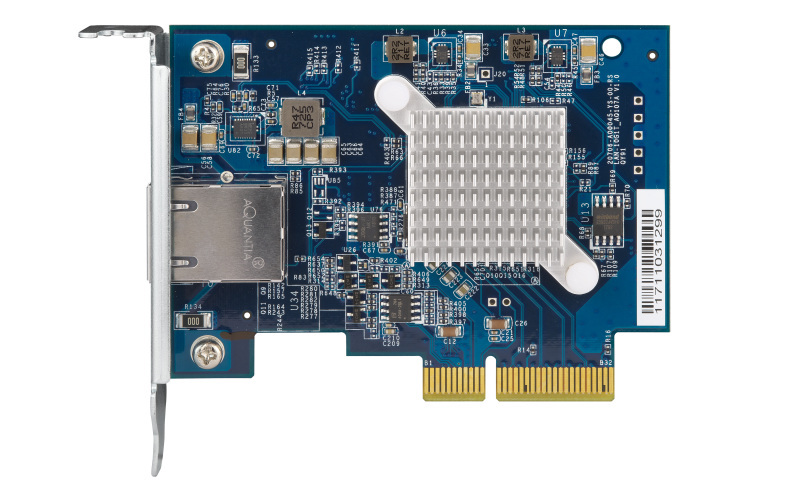 Qnap QXG-10G1TB 1 x 10Gbase-T 10GbE network expansion card, PCIe Gen3 x4, Low-profile bracket pre-loaded, Low-profile flat and Full-height bracksts are bundled Qnap QXG-10G1TB 1 x 10Gbase-T 10GbE network expansion card, PCIe Gen3 x4, Low-profile bracket pre-loaded, Low-profile flat and Full-height bracksts are bundled