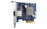 Miniatura zdjęcia: Qnap QXG-10G1TB 1 x 10Gbase-T 10GbE network expansion card, PCIe Gen3 x4, Low-profile bracket pre-loaded, Low-profile flat and Full-height bracksts are bundled Miniatura zdjęcia: Qnap QXG-10G1TB 1 x 10Gbase-T 10GbE network expansion card, PCIe Gen3 x4, Low-profile bracket pre-loaded, Low-profile flat and Full-height bracksts are bundled